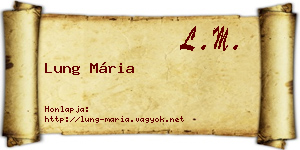 Lung Mária névjegykártya